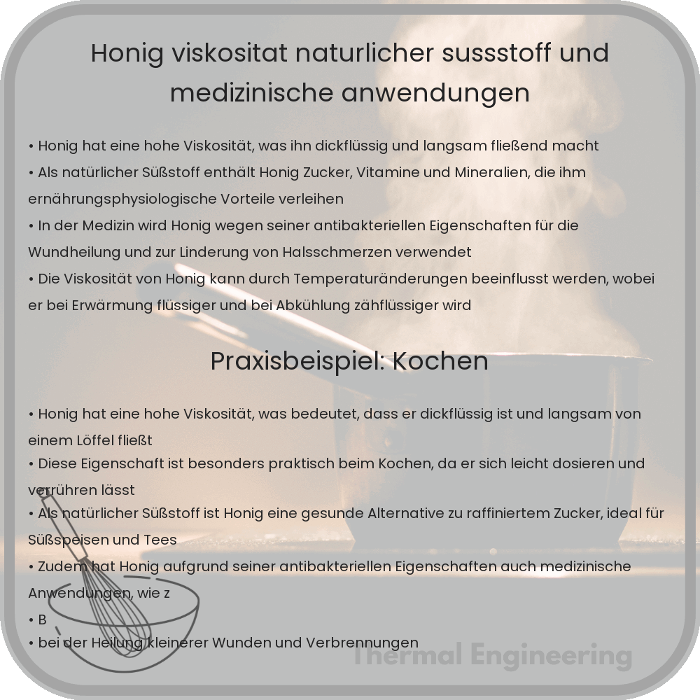 Honig: Viskosität, Natürlicher Süßstoff und Medizinische Anwendungen