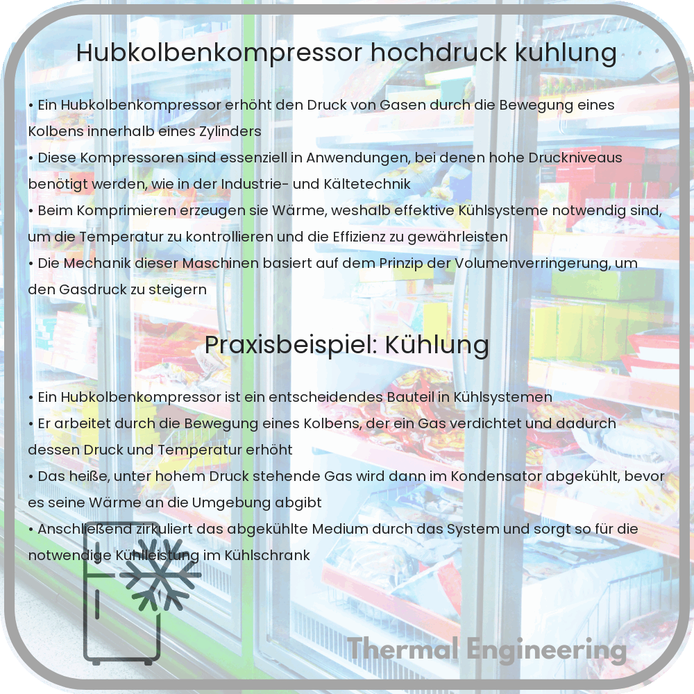 Hubkolbenkompressor | Hochdruck, Kühlung
