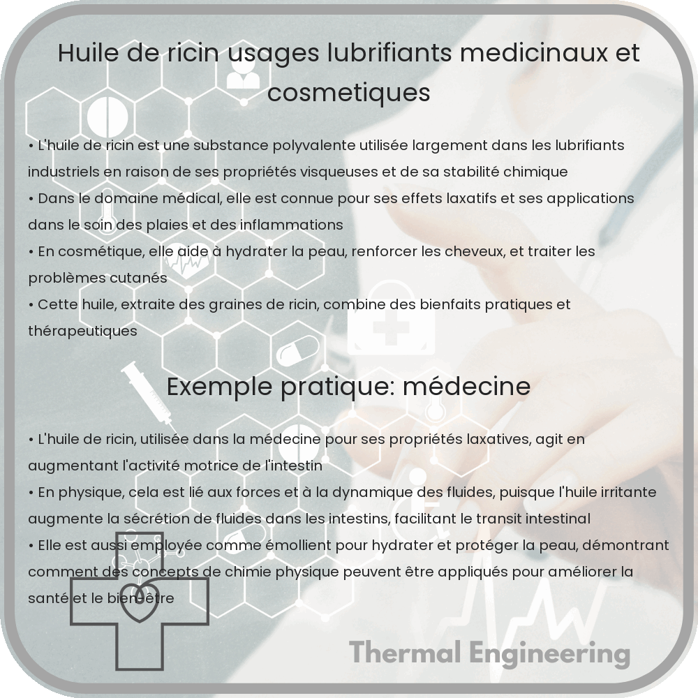 Huile de Ricin | Usages Lubrifiants, Médicinaux et Cosmétiques