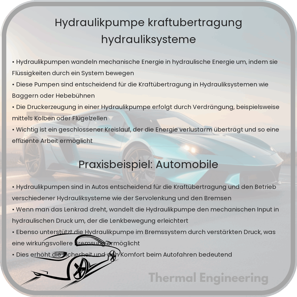 Hydraulikpumpe: Kraftübertragung & Hydrauliksysteme