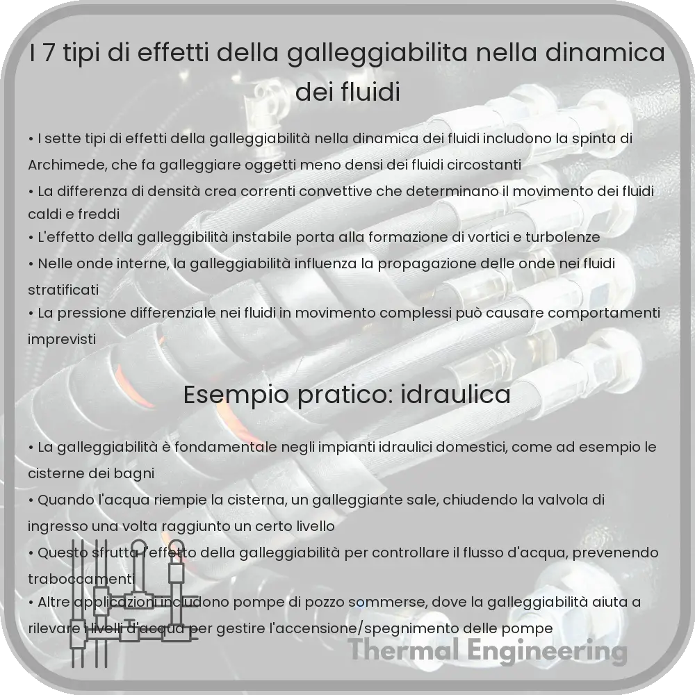 I 7 Tipi di Effetti della Galleggiabilità nella Dinamica dei Fluidi