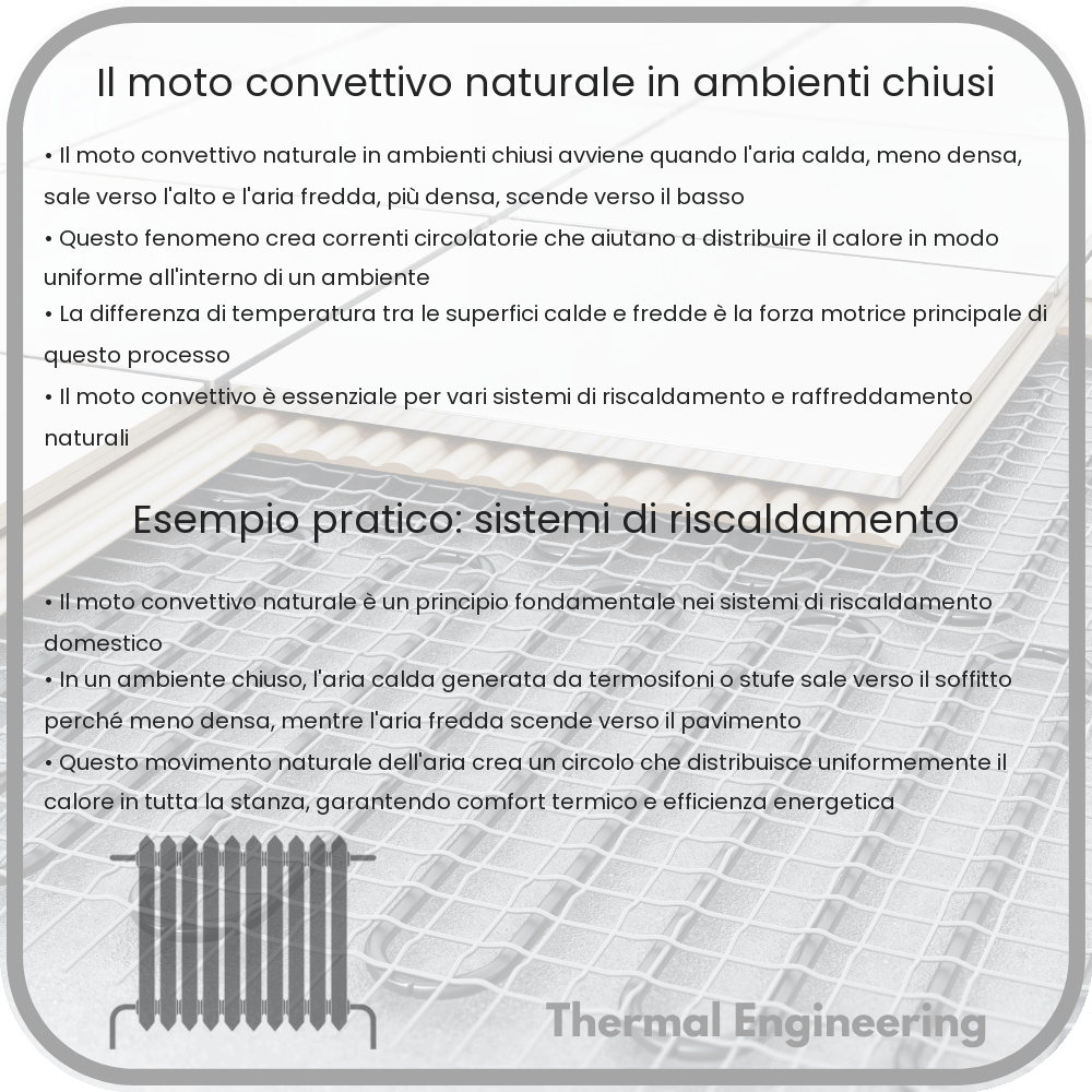 Il moto convettivo naturale in ambienti chiusi