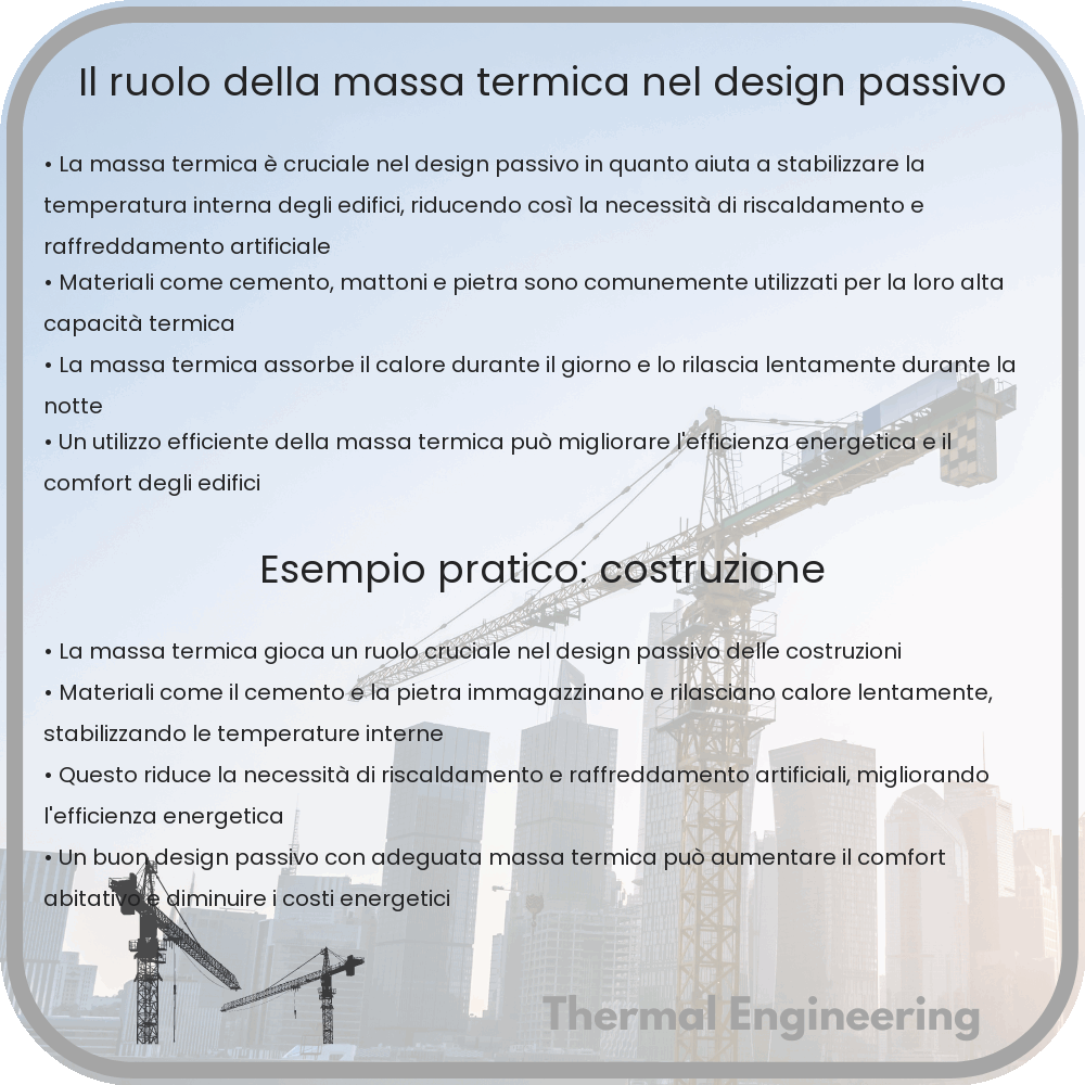 Il ruolo della massa termica nel design passivo