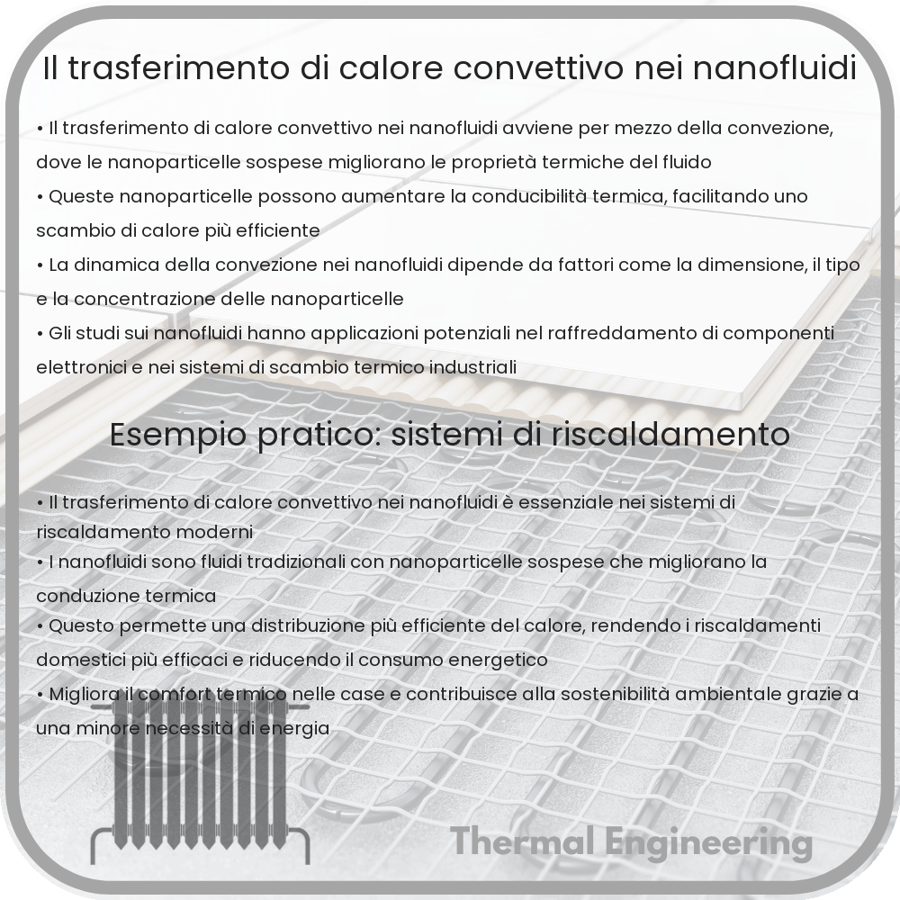 Il trasferimento di calore convettivo nei nanofluidi