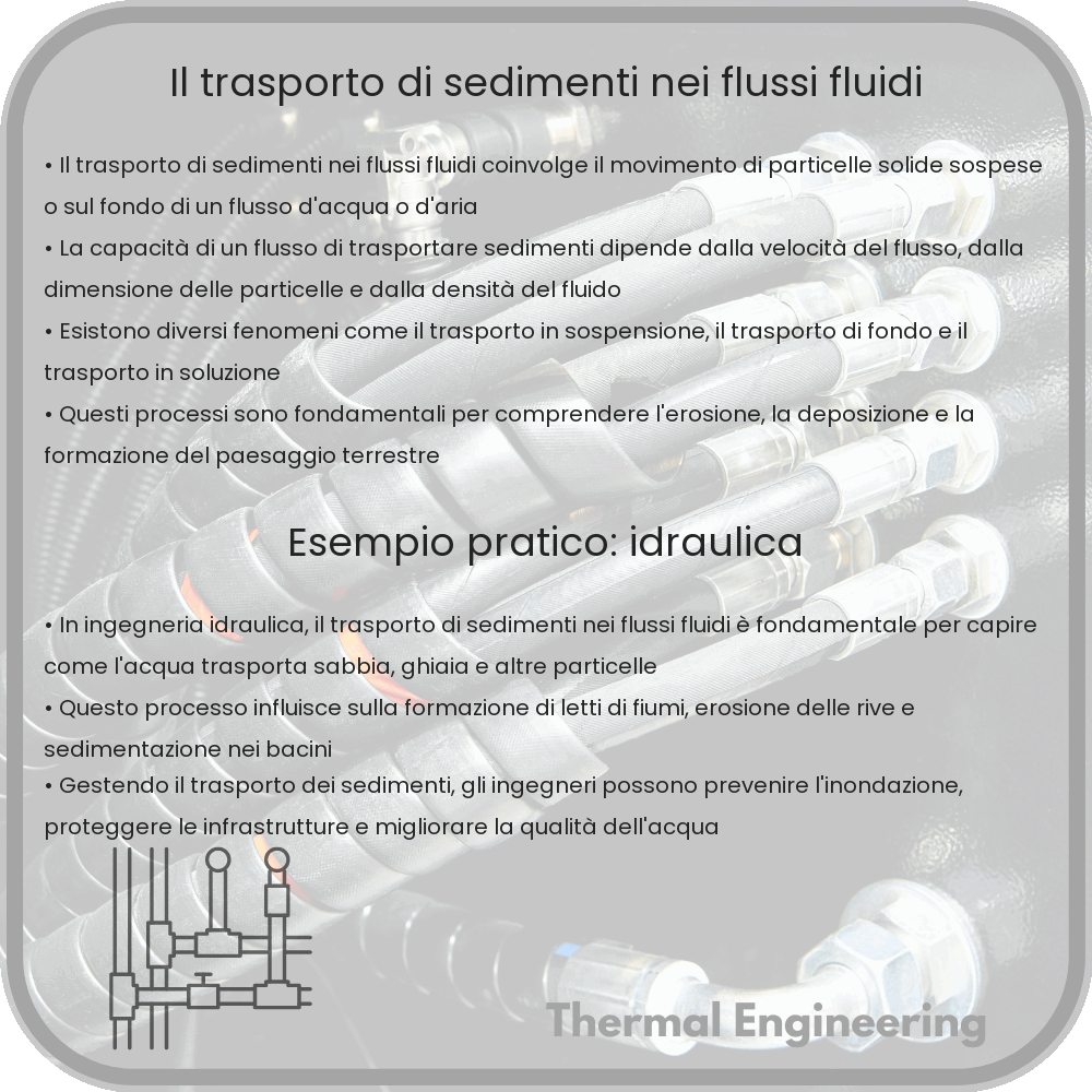 Il trasporto di sedimenti nei flussi fluidi
