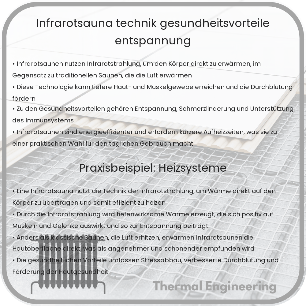 Infrarotsauna: Technik, Gesundheitsvorteile, Entspannung