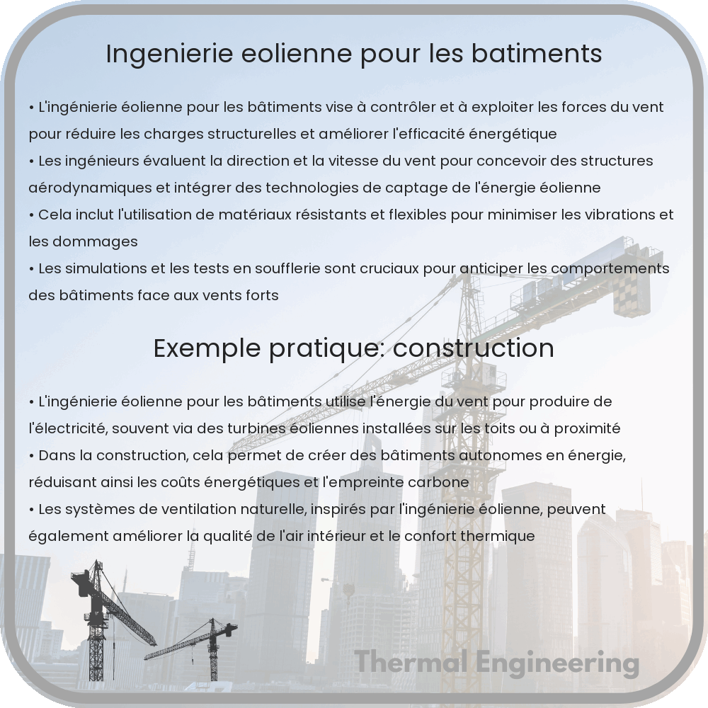 Ingénierie éolienne pour les bâtiments