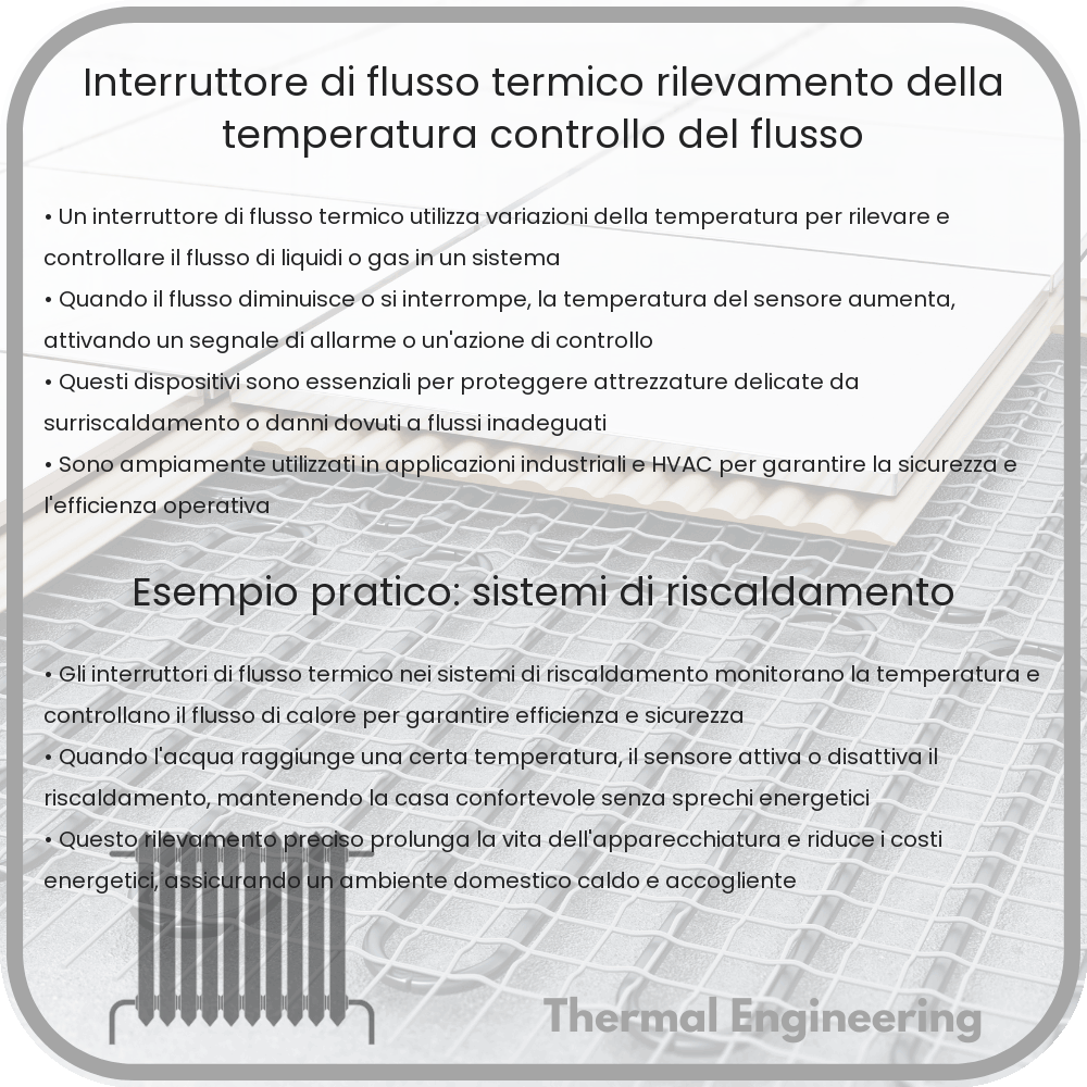 Interruttore di Flusso Termico | Rilevamento della Temperatura, Controllo del Flusso