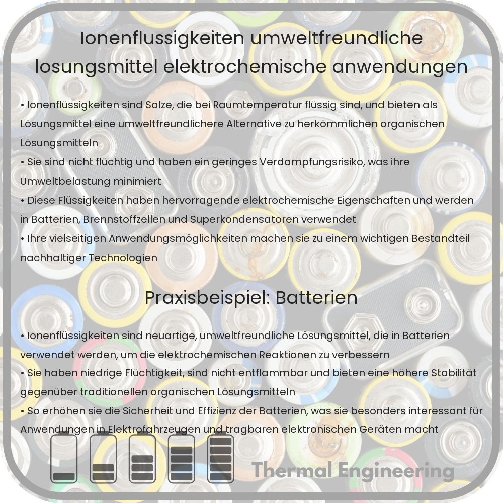 Ionenflüssigkeiten | Umweltfreundliche Lösungsmittel & elektrochemische Anwendungen