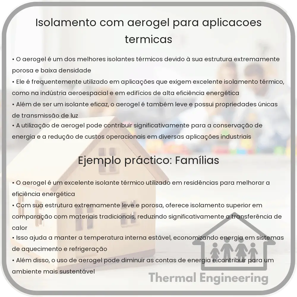 Isolamento com aerogel para aplicações térmicas