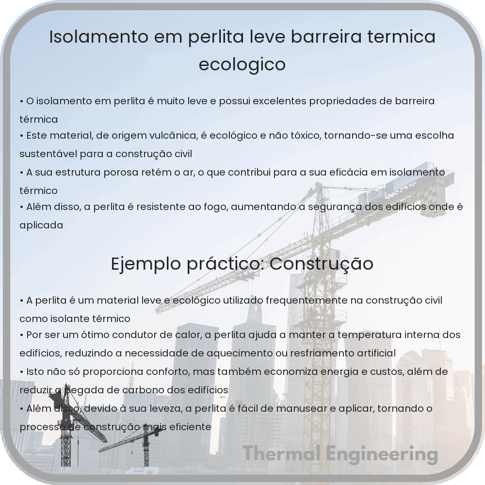 Isolamento em Perlita | Leve, Barreira Térmica, Ecológico