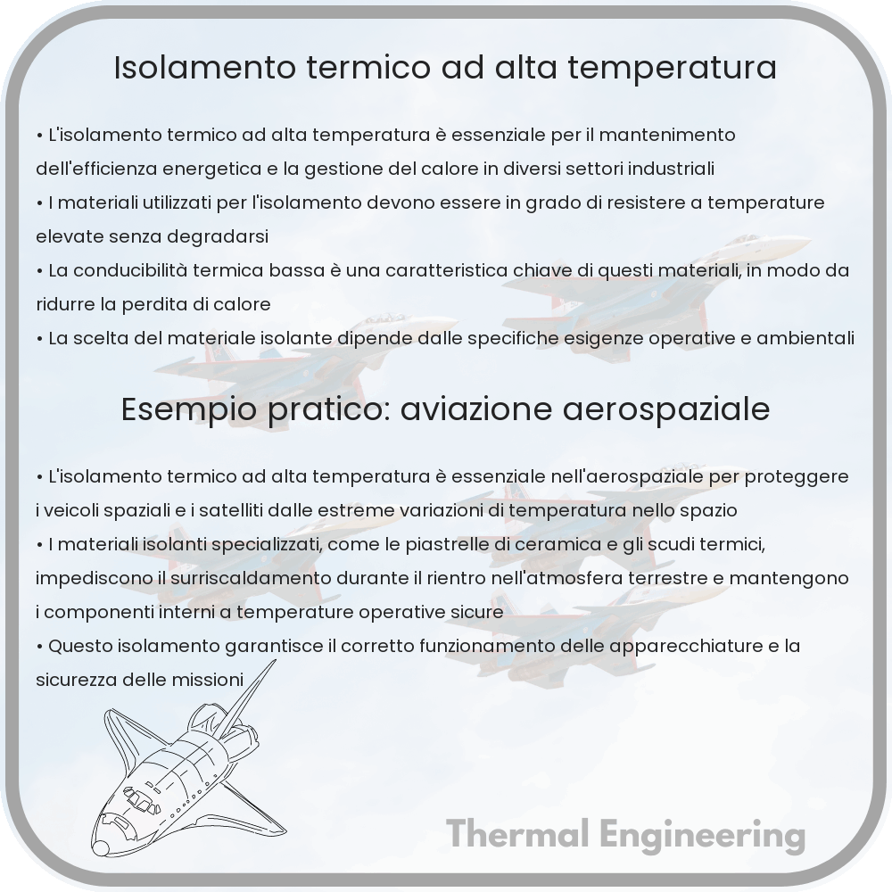 Isolamento termico ad alta temperatura