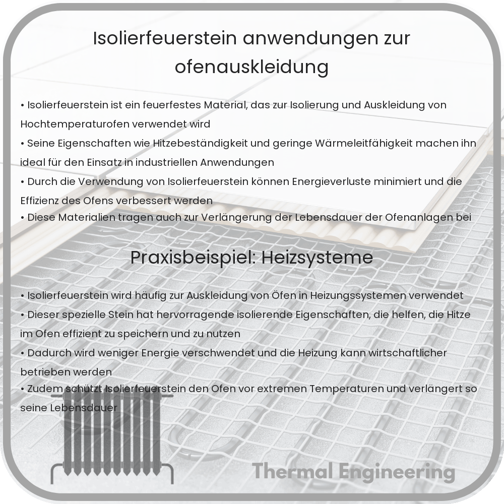 Isolierfeuerstein | Anwendungen zur Ofenauskleidung