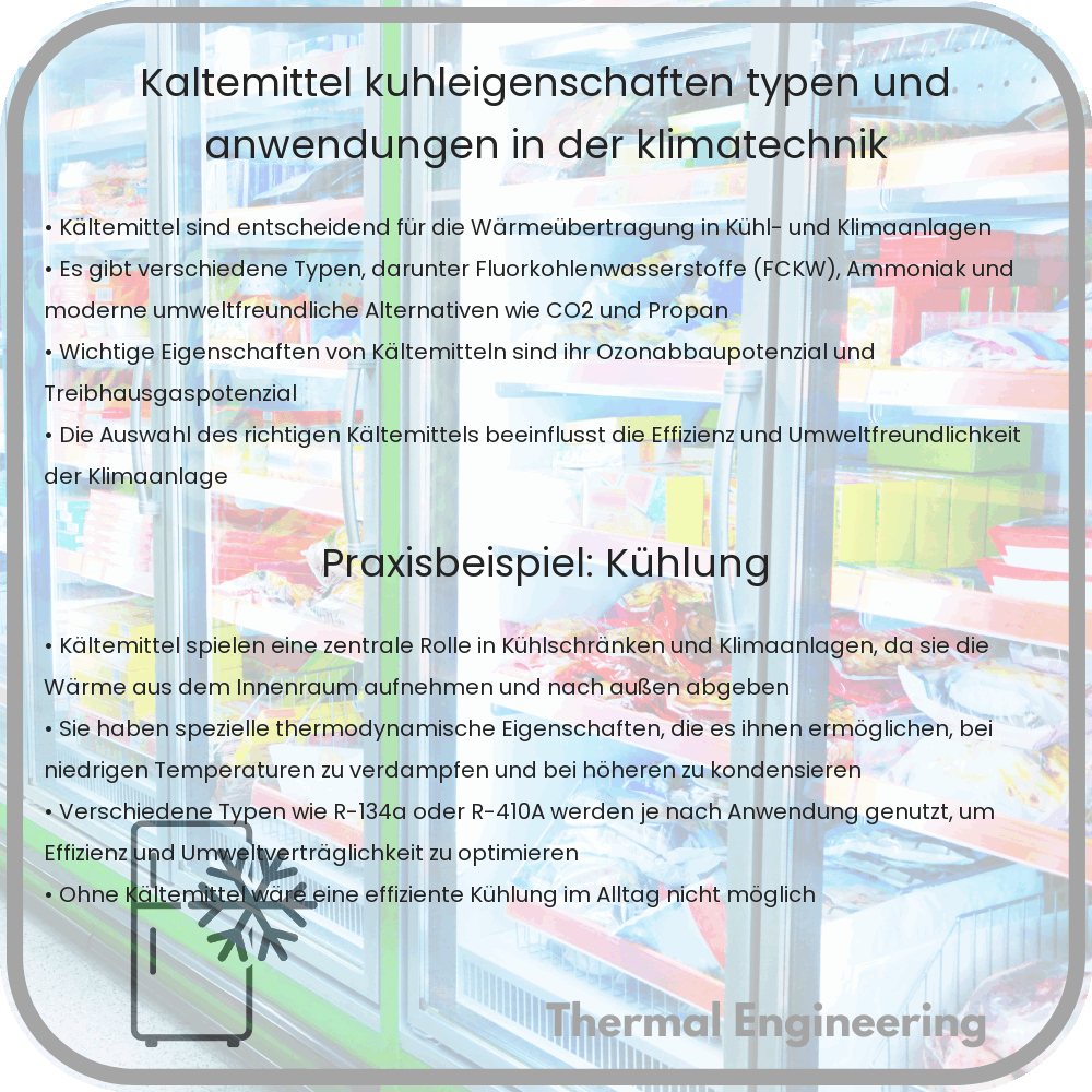 Kältemittel: Kühleigenschaften, Typen und Anwendungen in der Klimatechnik