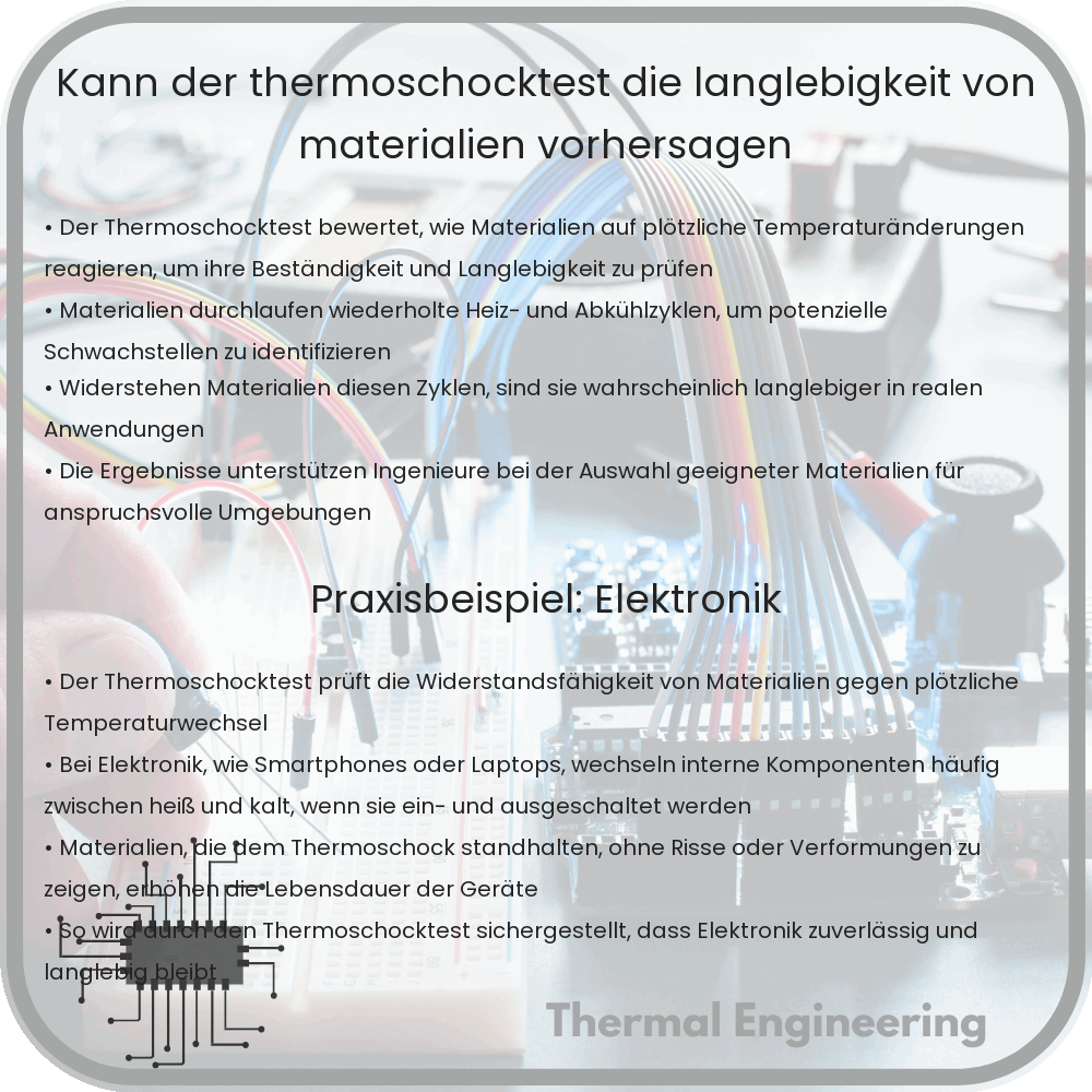 Kann der Thermoschocktest die Langlebigkeit von Materialien vorhersagen?