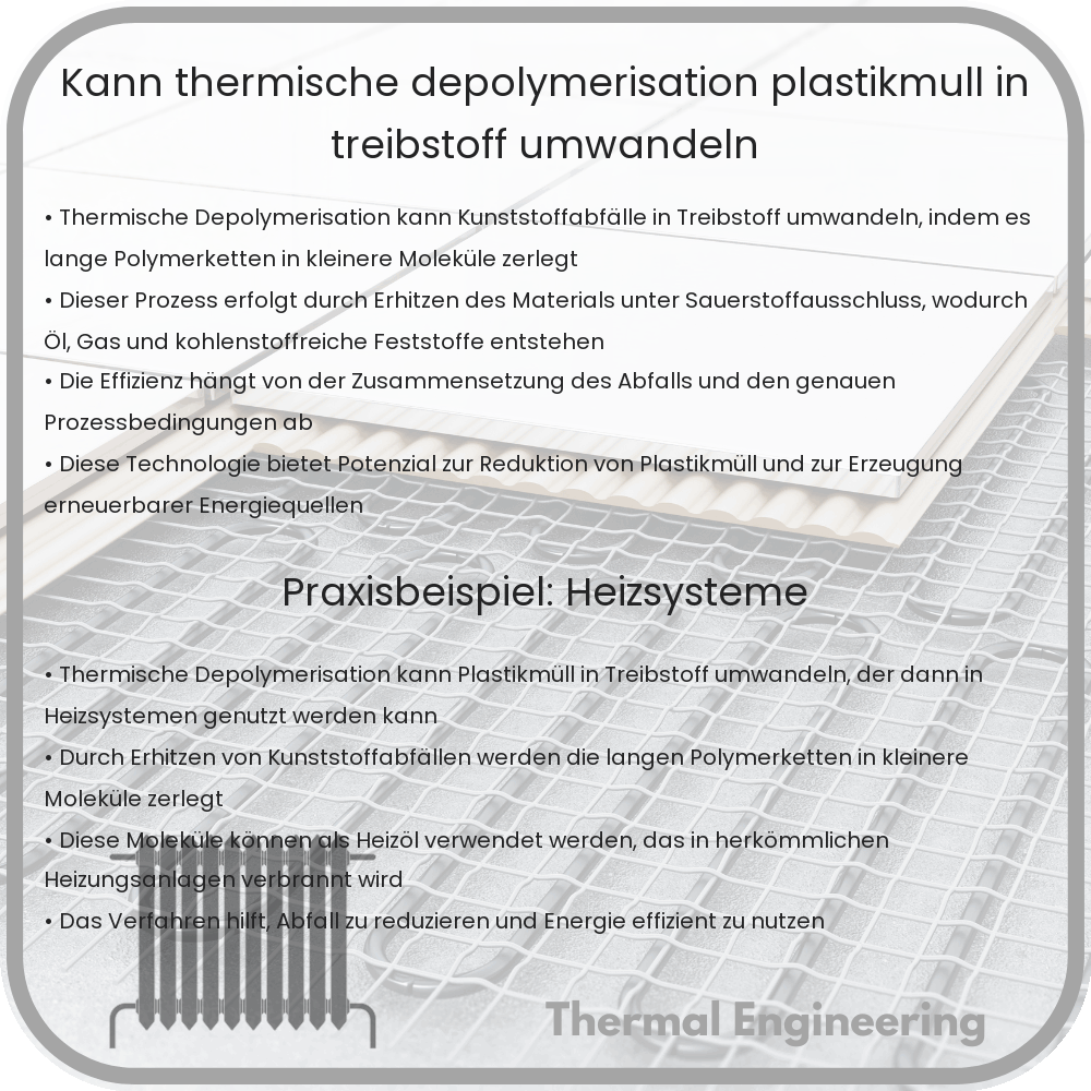 Kann thermische Depolymerisation Plastikmüll in Treibstoff umwandeln