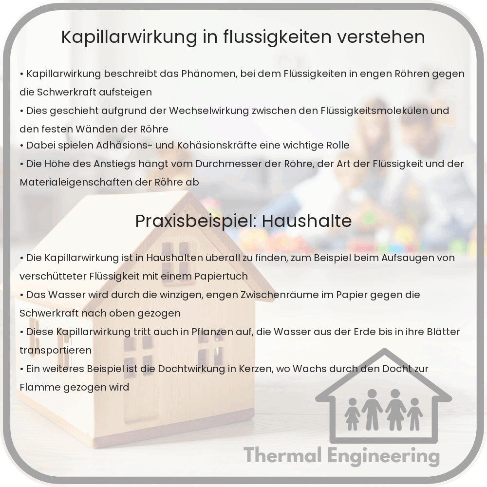 Kapillarwirkung in Flüssigkeiten verstehen