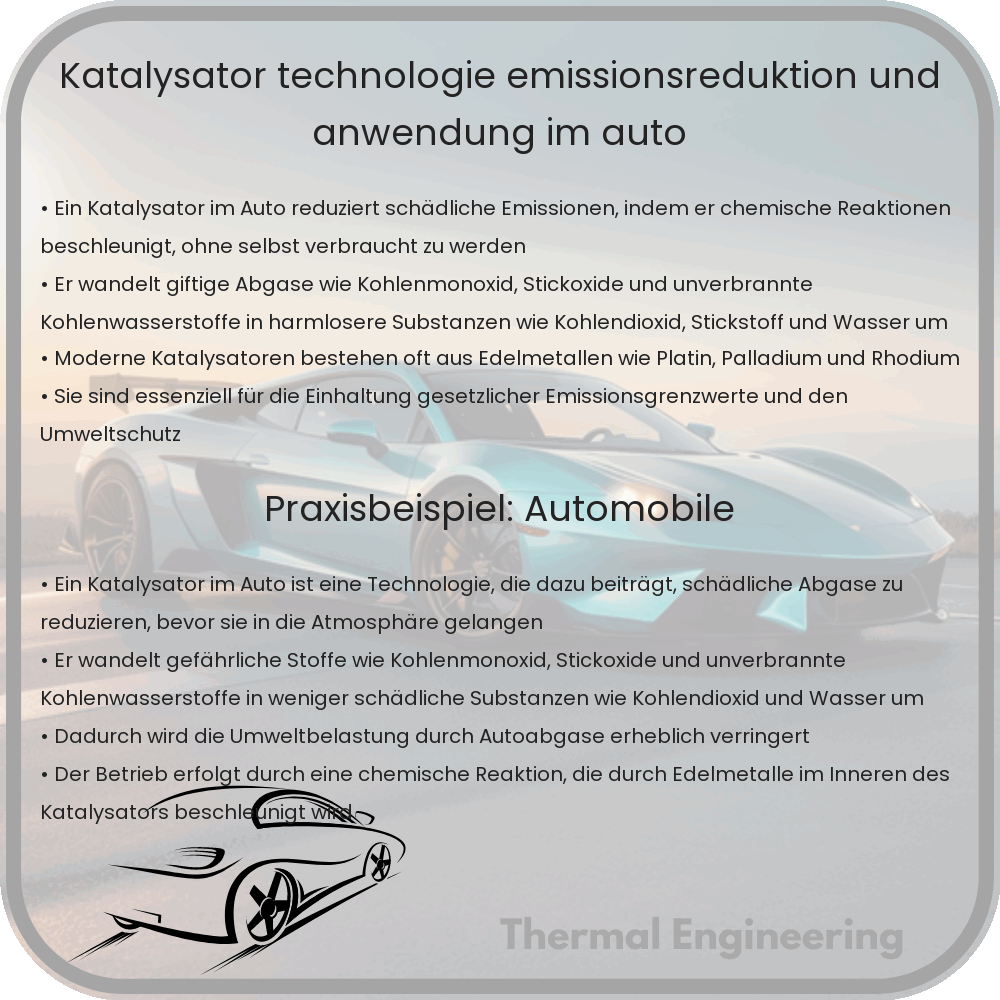 Katalysator: Technologie, Emissionsreduktion und Anwendung im Auto