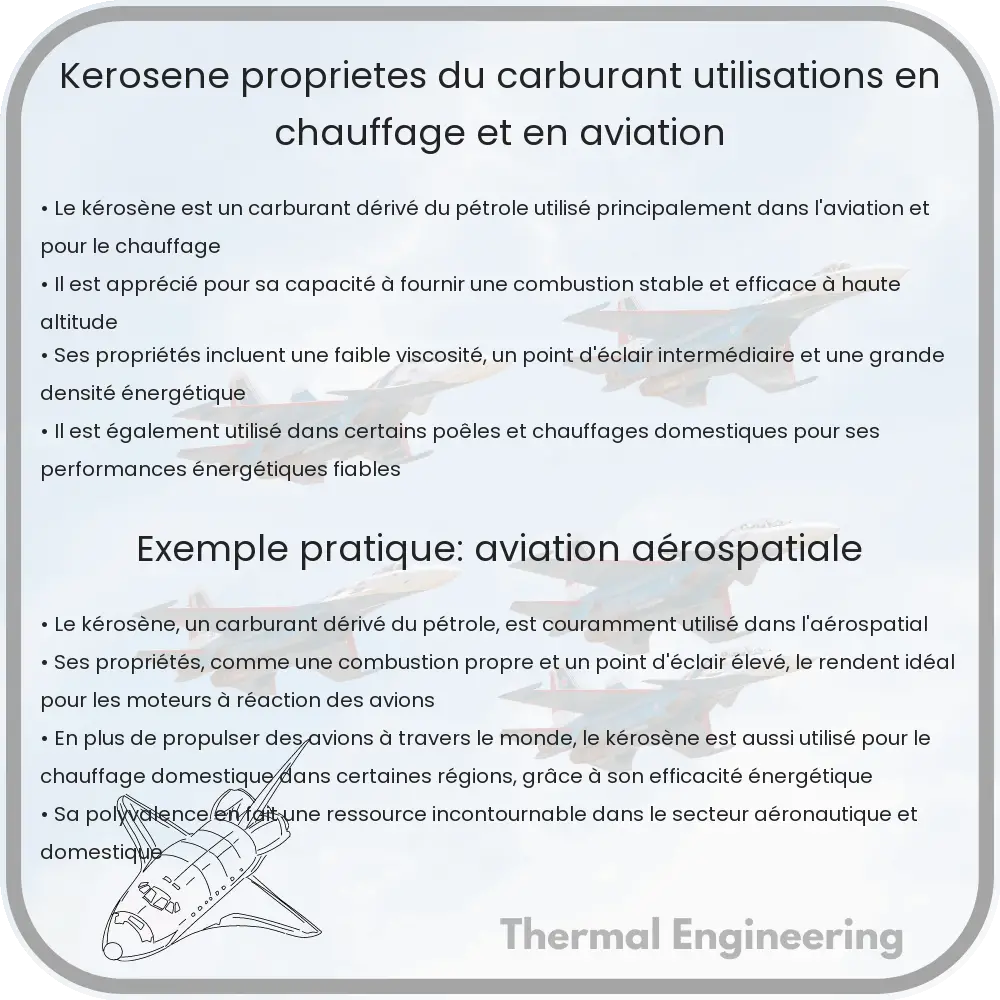Kérosène | Propriétés du Carburant, Utilisations en Chauffage et en Aviation