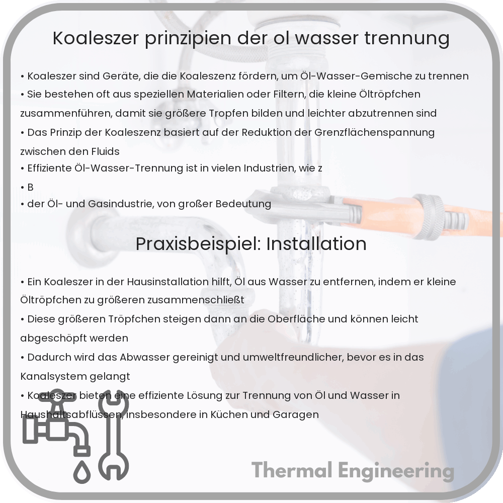 Koaleszer | Prinzipien der Öl-Wasser-Trennung