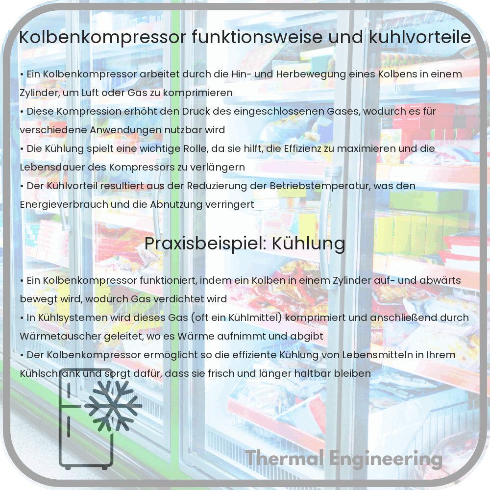Kolbenkompressor | Funktionsweise und Kühlvorteile