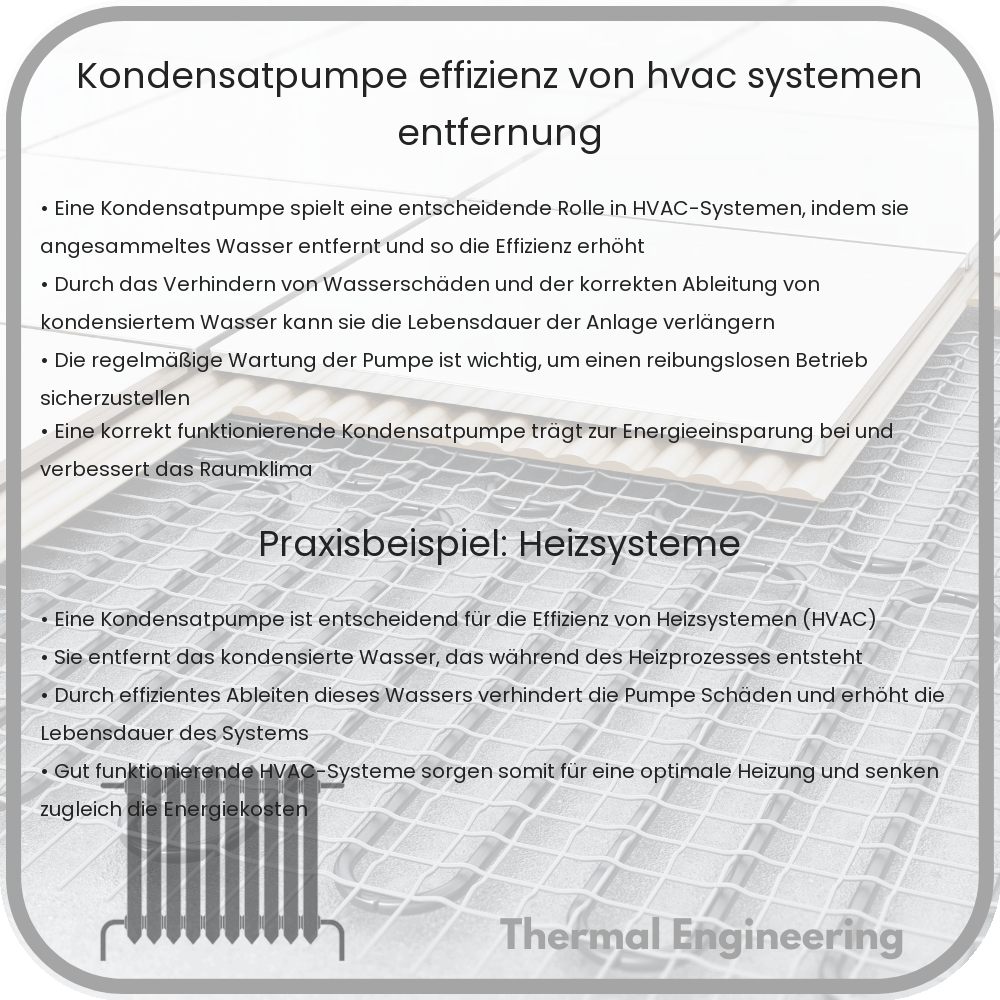 Kondensatpumpe | Effizienz von HVAC-Systemen & Entfernung