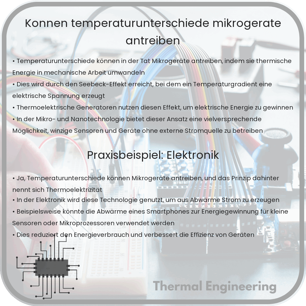 Können Temperaturunterschiede Mikrogeräte antreiben?
