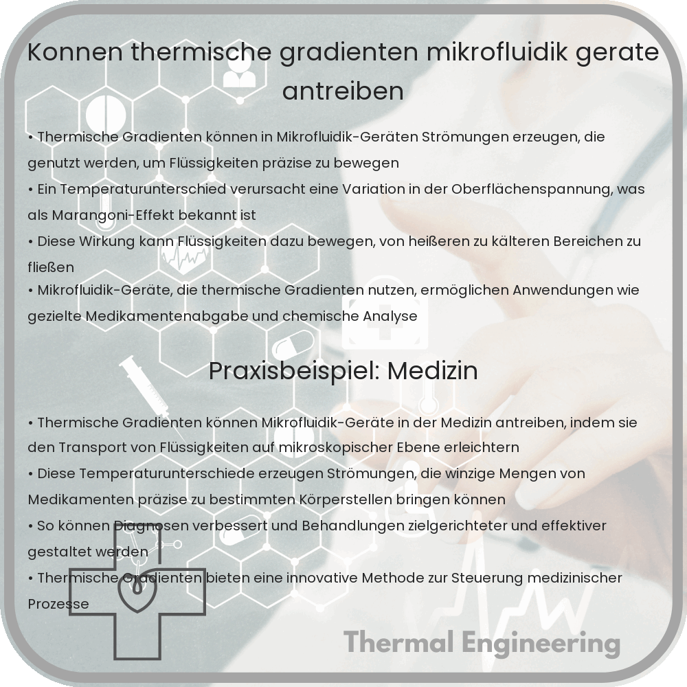 Können thermische Gradienten Mikrofluidik-Geräte antreiben?