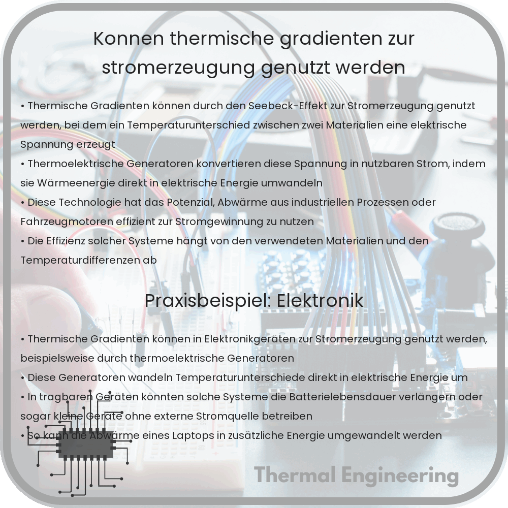 Können thermische Gradienten zur Stromerzeugung genutzt werden?