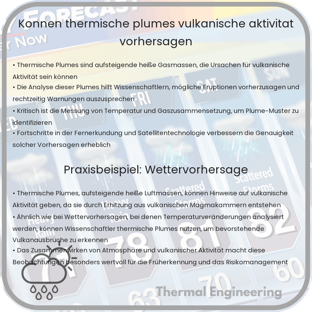 Können thermische Plumes vulkanische Aktivität vorhersagen?