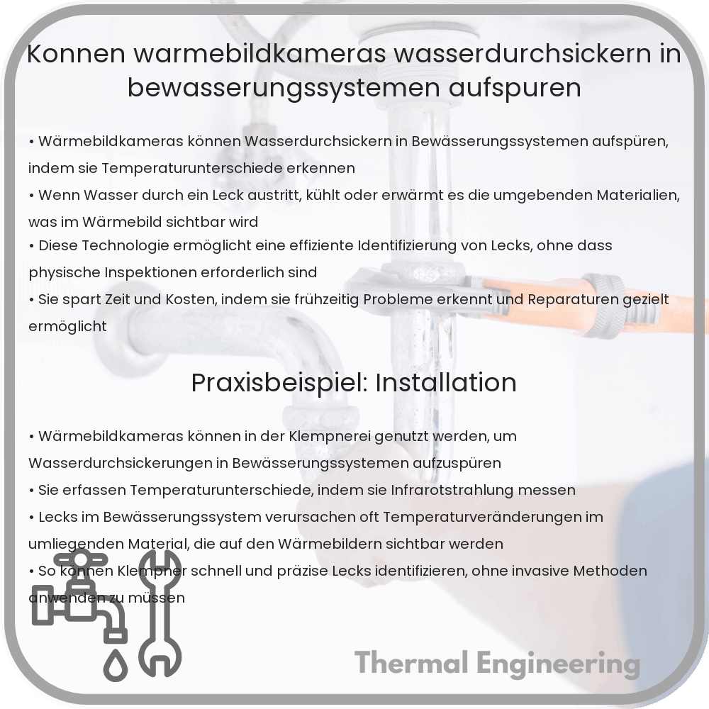 Können Wärmebildkameras Wasserdurchsickern in Bewässerungssystemen aufspüren?