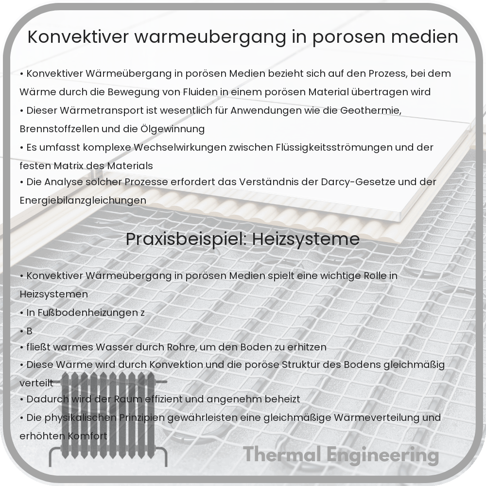 Konvektiver Wärmeübergang in porösen Medien