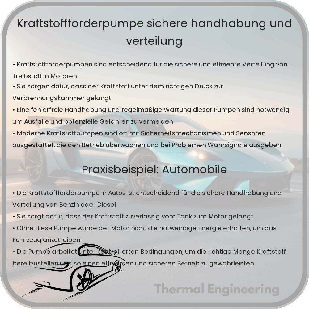 Kraftstoffförderpumpe | Sichere Handhabung und Verteilung