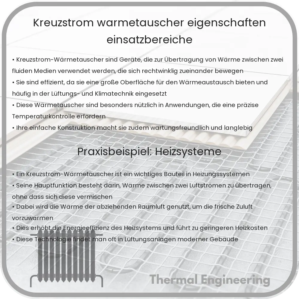 Kreuzstrom-Wärmetauscher | Eigenschaften & Einsatzbereiche