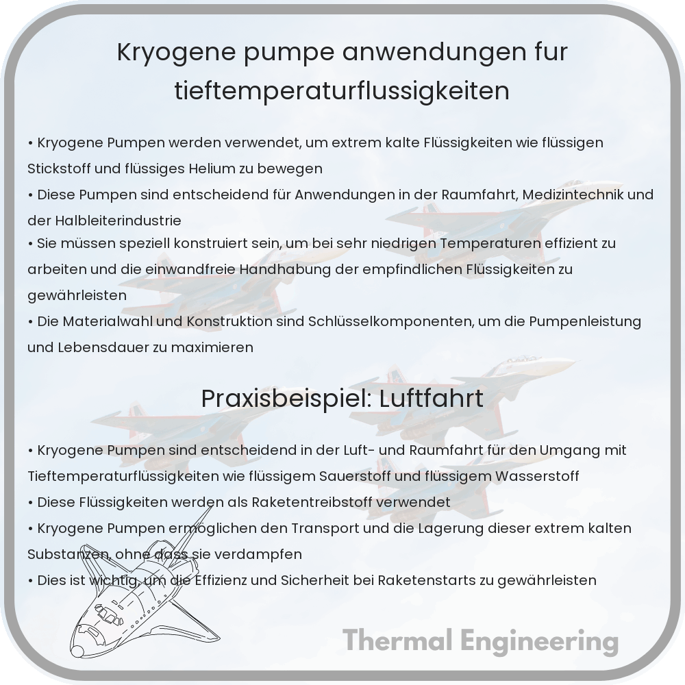 Kryogene Pumpe | Anwendungen für Tieftemperaturflüssigkeiten