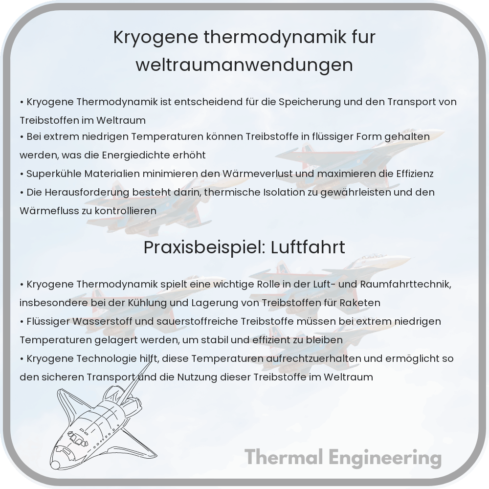 Kryogene Thermodynamik für Weltraumanwendungen