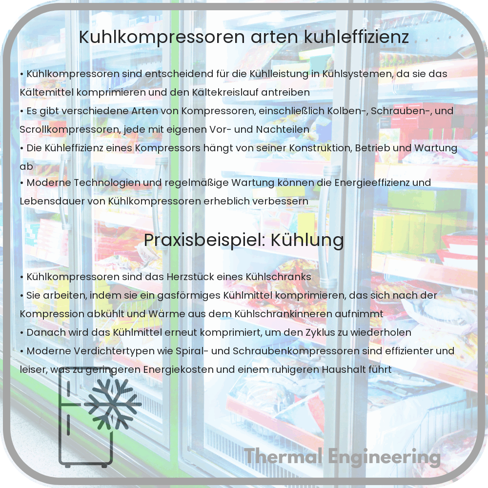 Kühlkompressoren: Arten & Kühleffizienz
