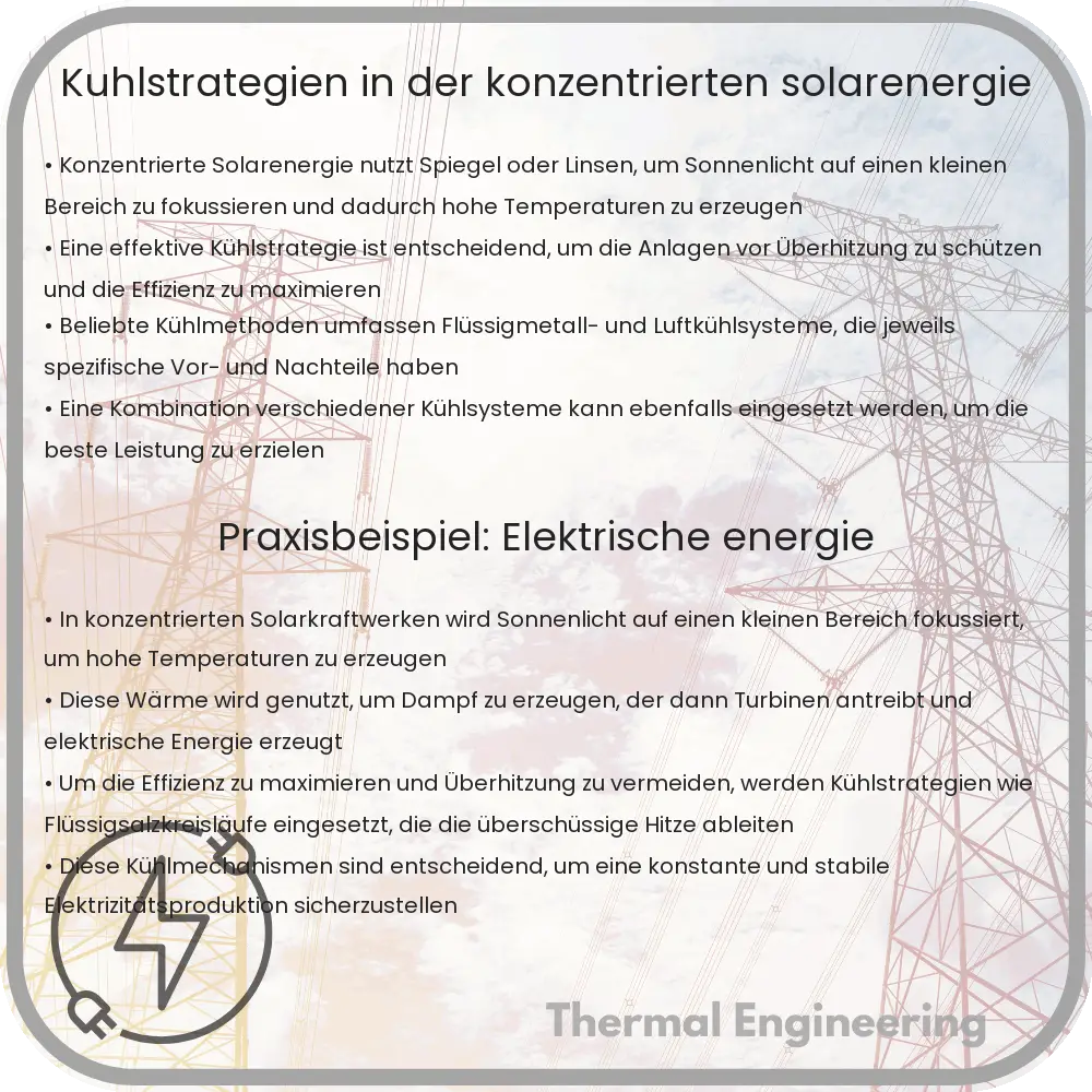 Kühlstrategien in der konzentrierten Solarenergie