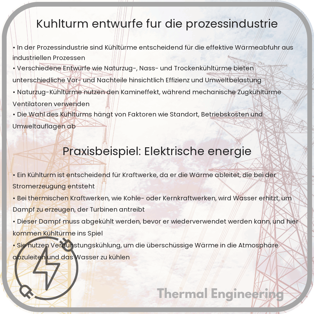 Kühlturm: Entwürfe für die Prozessindustrie