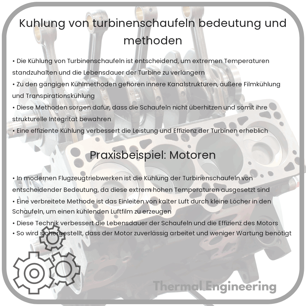 Kühlung von Turbinenschaufeln | Bedeutung und Methoden