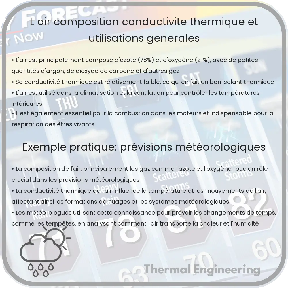 L'air : Composition, Conductivité Thermique et Utilisations Générales