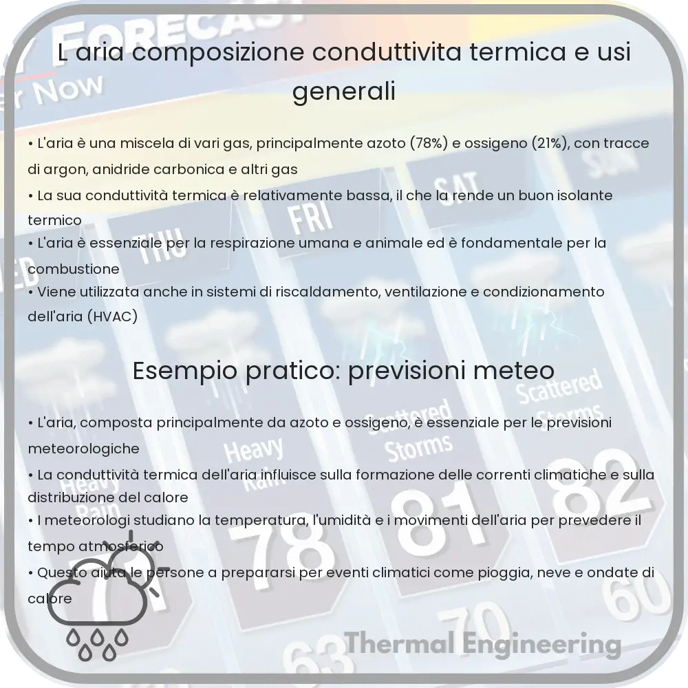 L'aria | Composizione, Conduttività Termica e Usi Generali