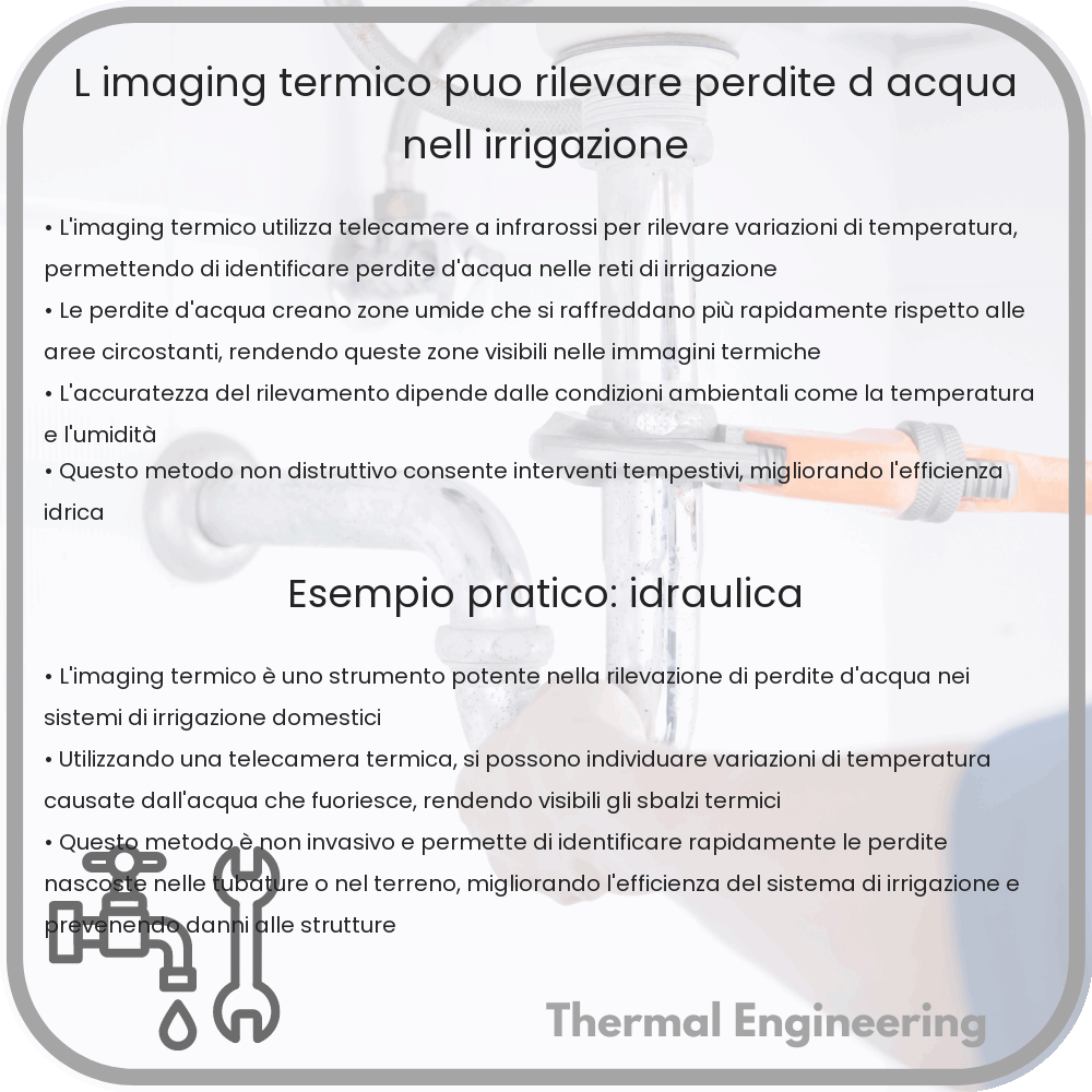 L'imaging termico può rilevare perdite d'acqua nell'irrigazione?