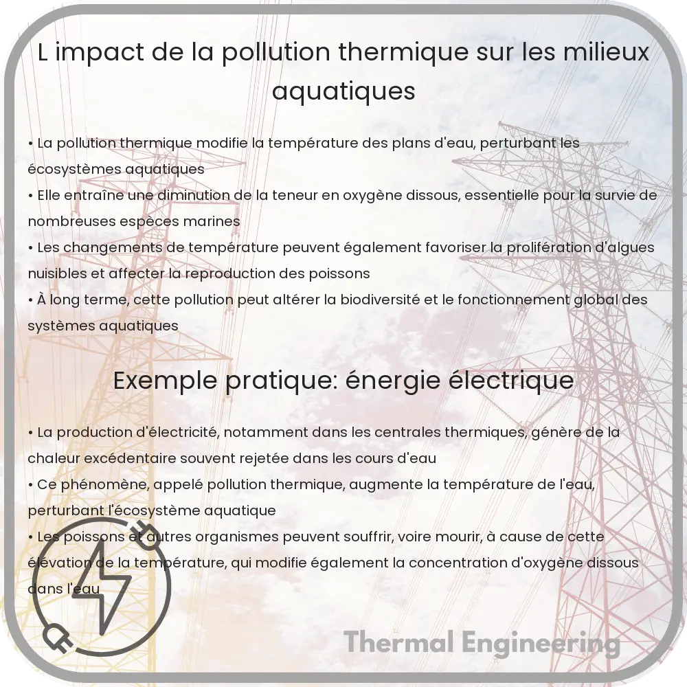 L'impact de la pollution thermique sur les milieux aquatiques