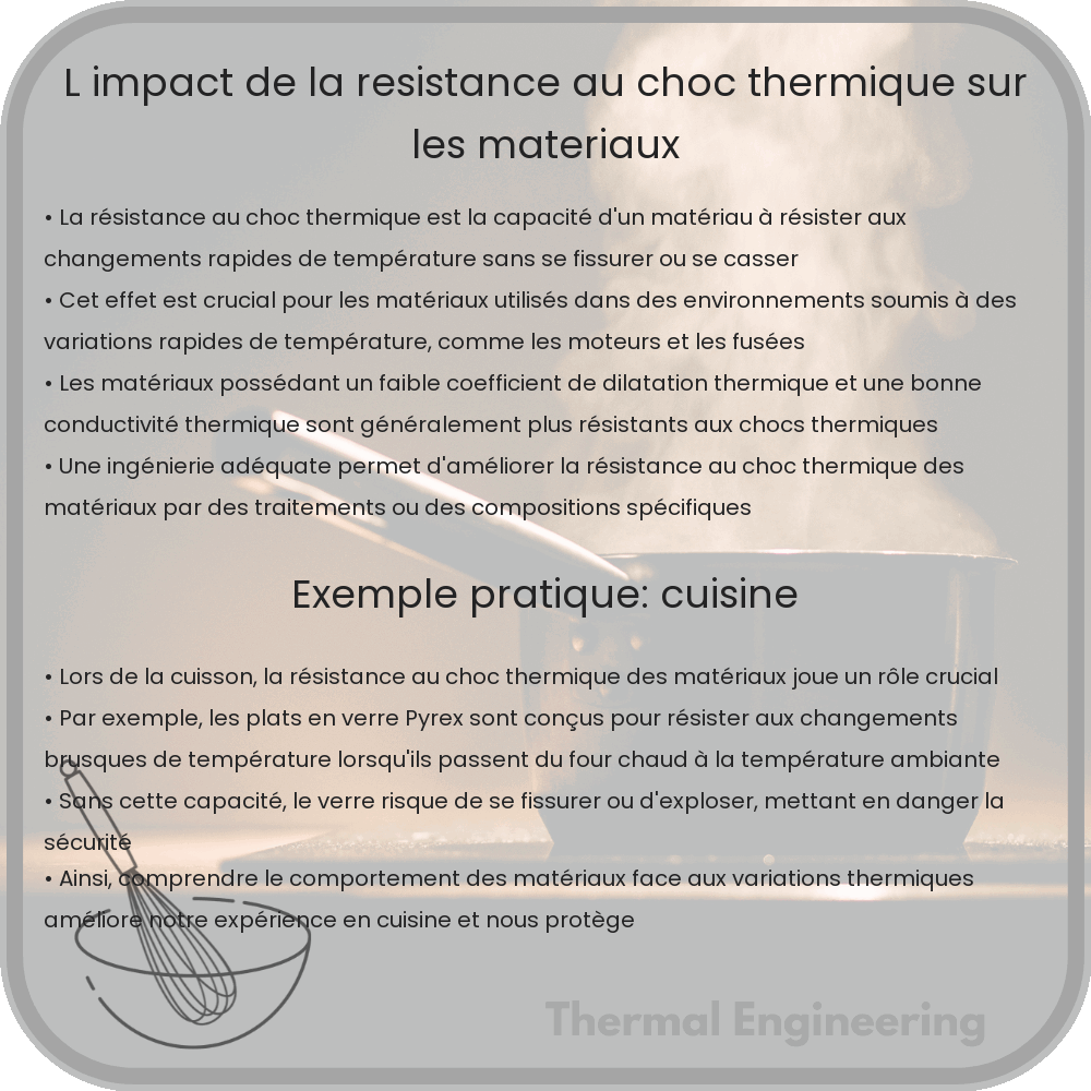 L'impact de la résistance au choc thermique sur les matériaux