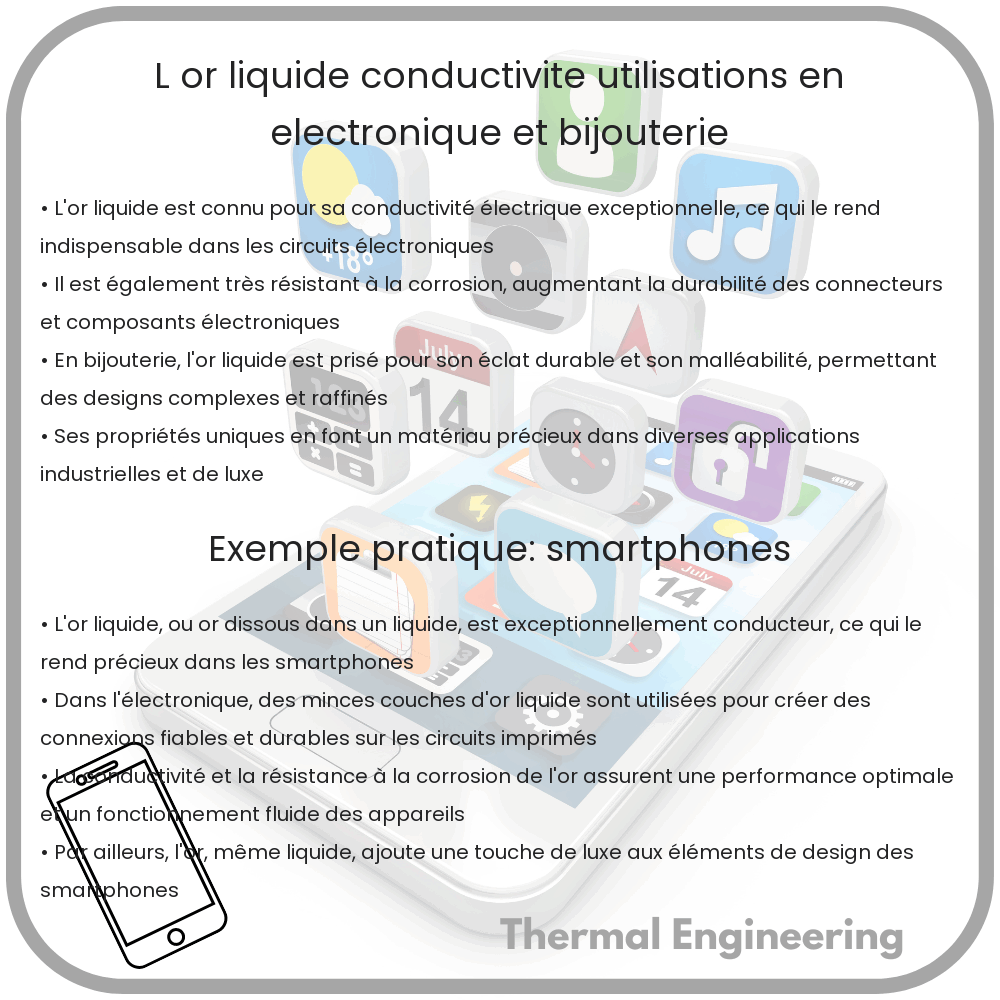 L'Or Liquide | Conductivité, Utilisations en Électronique et Bijouterie