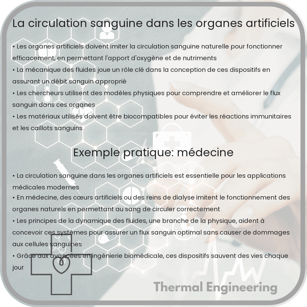 La circulation sanguine dans les organes artificiels