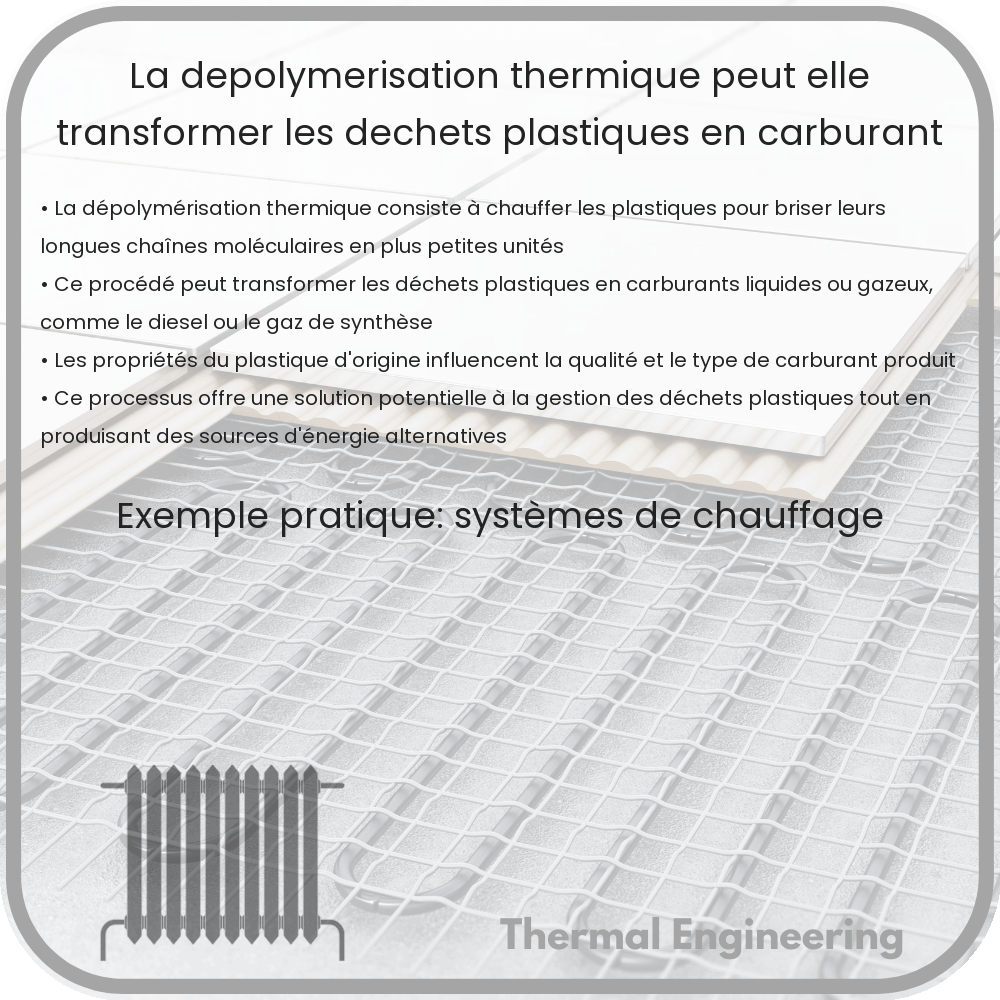 La dépolymérisation thermique peut-elle transformer les déchets plastiques en carburant?