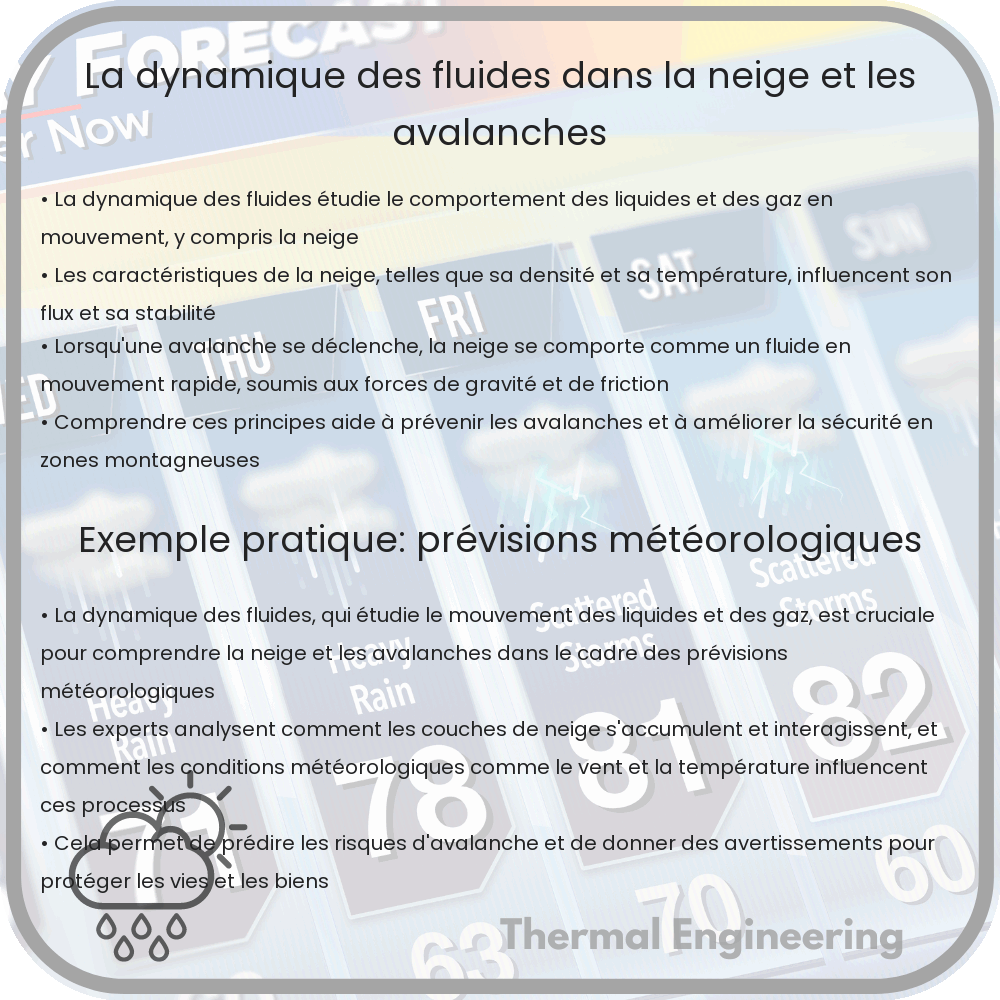 La dynamique des fluides dans la neige et les avalanches