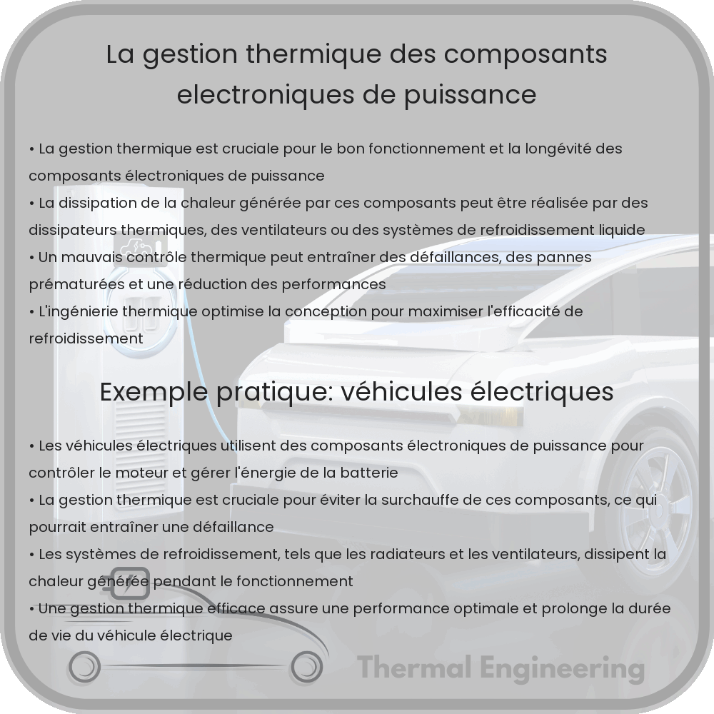 La gestion thermique des composants électroniques de puissance